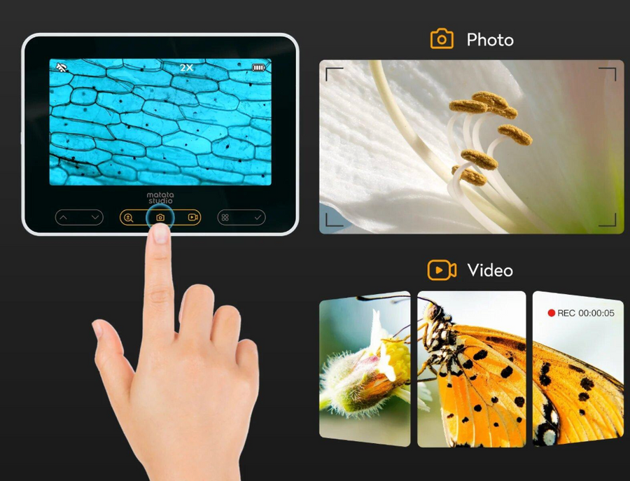 One-Touch HD Photo & Video Recording