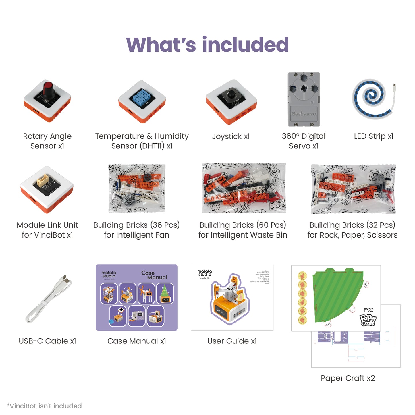 MatataStudio Inventor Kit for Vincibot - Matatalab