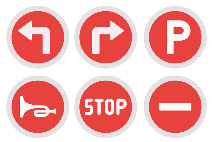 Traffic sign x6